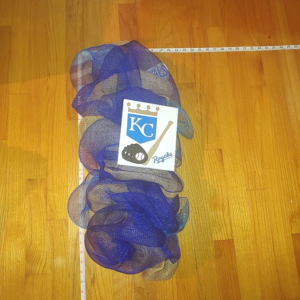 KC Kansas City Royals Baseball Door Decor Decoration MLB Tulle Ribbon